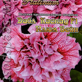 Петуния крупноцветковая махровая Дабл каскад Плюм Вейн F1, 10 шт. Platinum