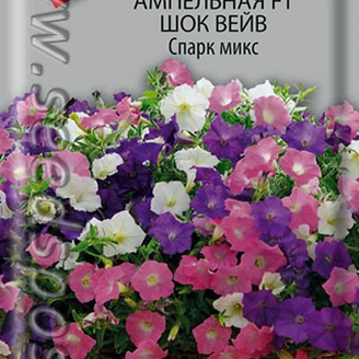 Петуния каскадная Шок Вейв Спарк Микс F1, Смесь, 5 шт.